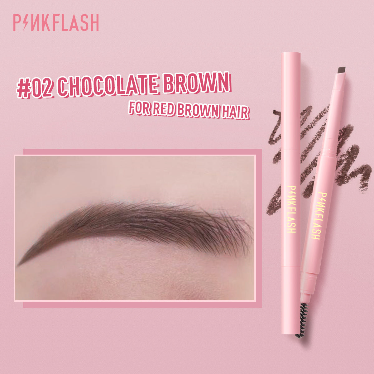 Lápiz para Cejas 2 en 1 Pinkflash #OhMyEmoji