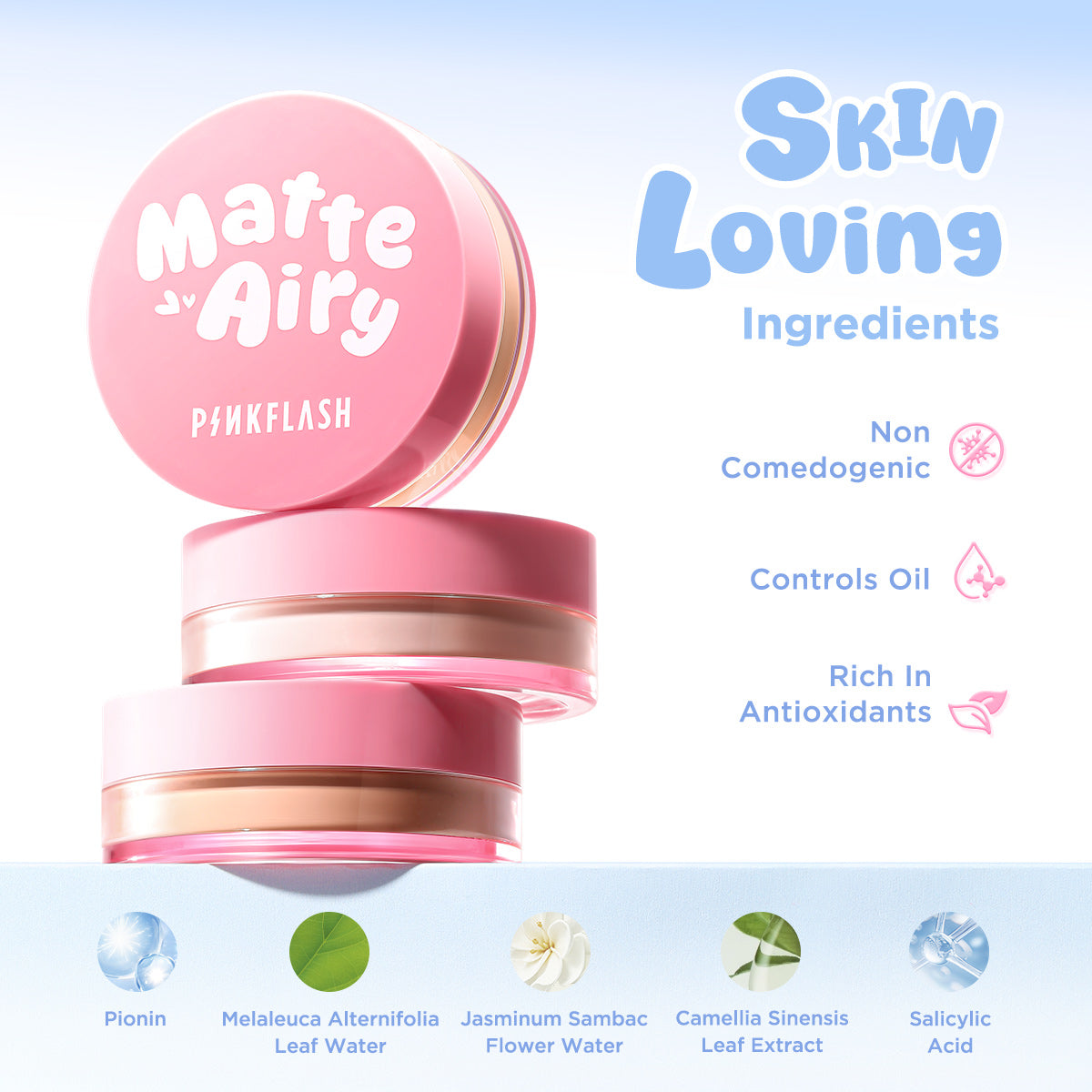 ¡Maquillaje Impecable que Cuida tu Piel! – Polvo Suelto Mate