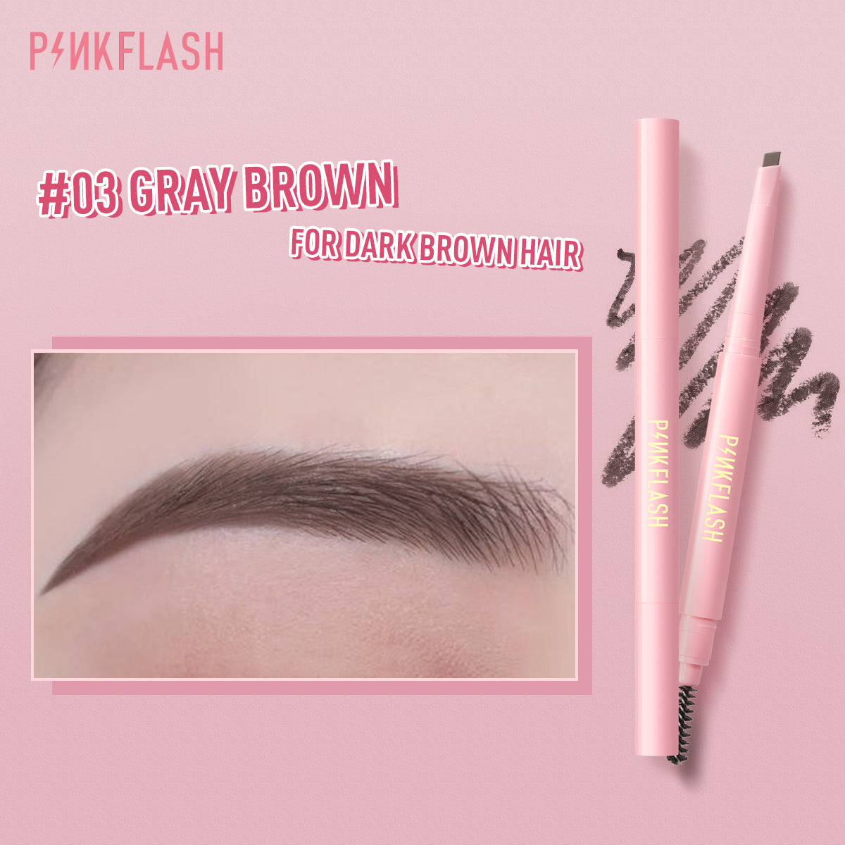 Lápiz para Cejas 2 en 1 Pinkflash #OhMyEmoji