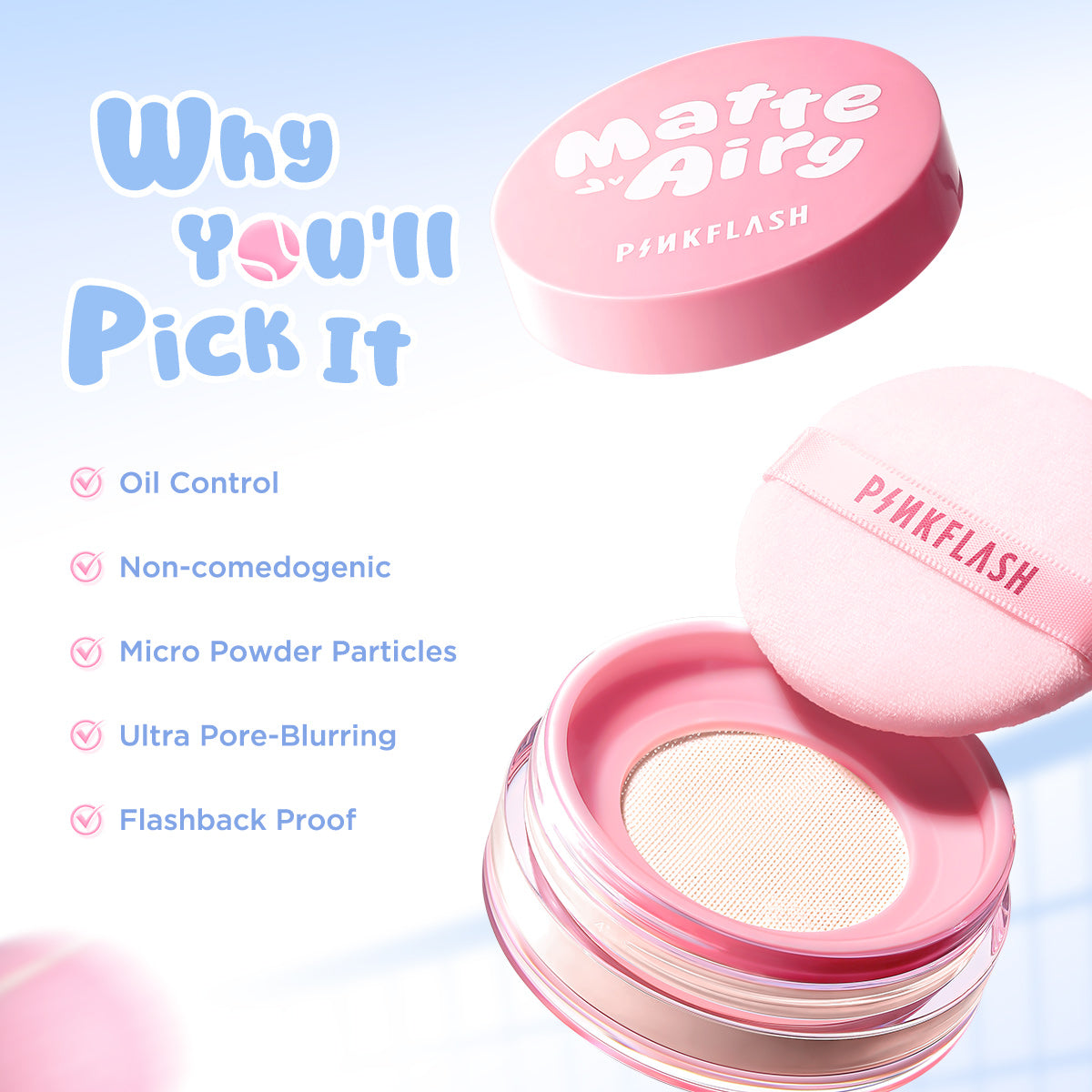 ¡Maquillaje Impecable que Cuida tu Piel! – Polvo Suelto Mate